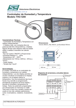 Folleto THC4000.cdr - SE,Soluciones Electrónicas