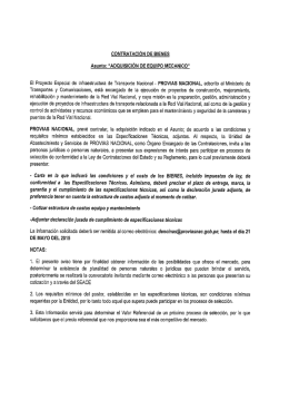 ADQUISICIÓN DE EQUIPO MECANICO