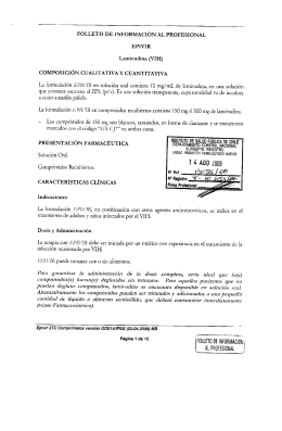 FOLLETO DE INFORMACIÓN AL PROFESIONAL EPIVIR