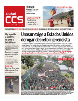 Unasur exige a Estados Unidos derogar decreto