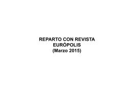 REPARTO CON REVISTA EURÓPOLIS (Marzo 2015)