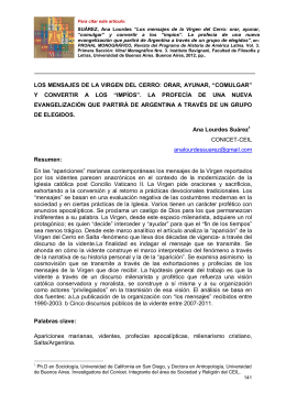 “comulgar” y convertir a los - Facultad de Filosofía y Letras