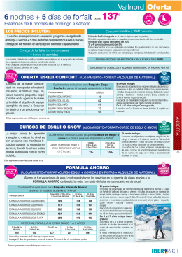 Oferta Vallnord 6 noches + 5 días de forfait desde