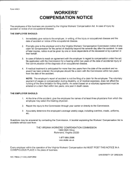 WORKERS` COMPENSATION NOTICE