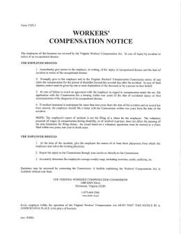 WORKERS` COMPENSATION NOTICE