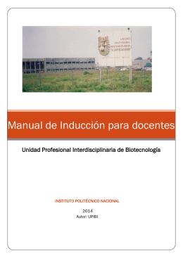 Manual de Inducción para docentes - Upibi