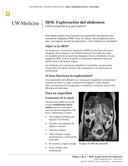 IRM: Exploración del abdomen