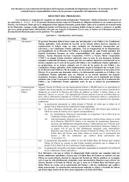 RESUMEN DEL PROGRAMA