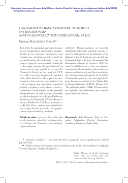 LAS GARANT&Iacute;AS BANCARIAS EN EL COMERCIO