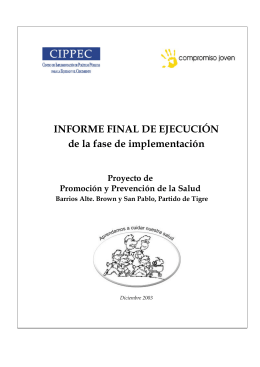 INFORME FINAL DE EJECUCIÓN de la fase de