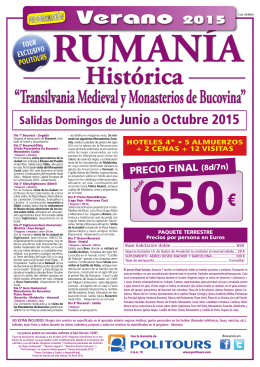 Transilvania Medieval y Monasterios de Bucovina