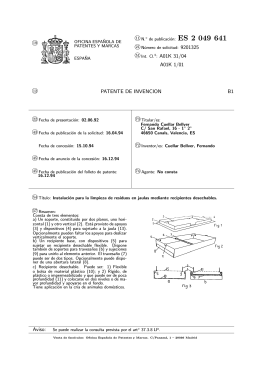 @51 Int. Cl.5: A01K 31/04 A01K 1/01 PATENTE DE INVENCION B1