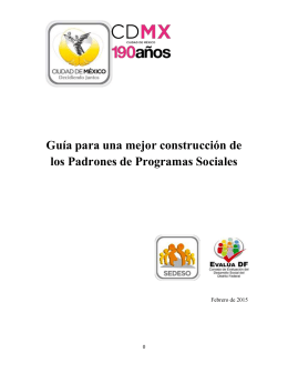 Guía para una mejor construcción de los Padrones de