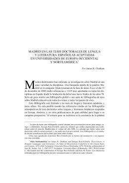 James R. Chatham - MADRID EN LAS TESIS DOCTORALES DE