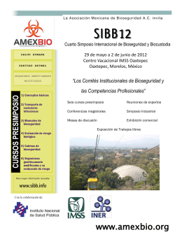 póster 2012 - Asociación Mexicana de Bioseguridad, AC