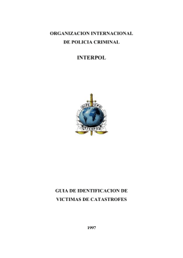 Guía de Identificación de Víctimas de Catástrofes