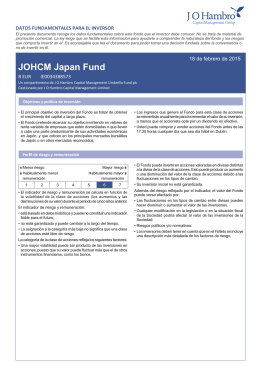 JOHCM Japan Fund - Swiss Fund Data