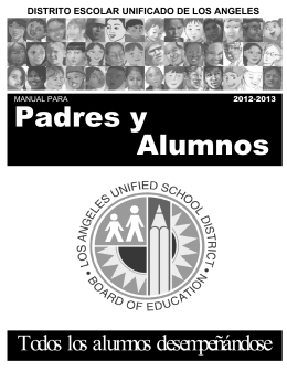 Manual para Padres y Alumnos - Los Angeles Unified School District