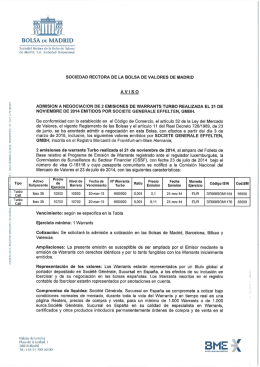 BOLSA DE MADRID - Sociedad de Bolsas
