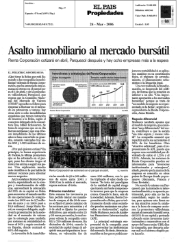 Asalto inmobiliario al mercado bursátil