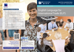 English Language for International Trade (ELIT)
