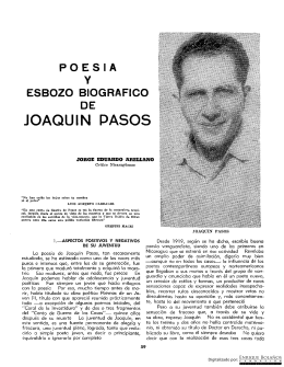 Poesía y esbozo biográfico de Joaquín Pasos