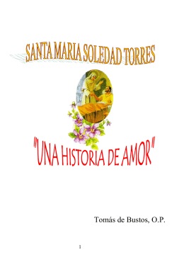 Folleto Santa María Soledad Torres "Una Historia de Amor"