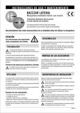 Mosquitera enrollable lateral