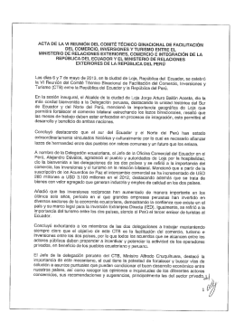 Acta Final VI Reunión CTB Perú - Ecuador