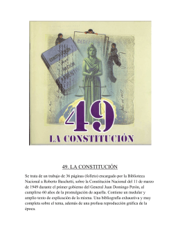 LA CONSTITUCIÓN PERONISTA DE 1949