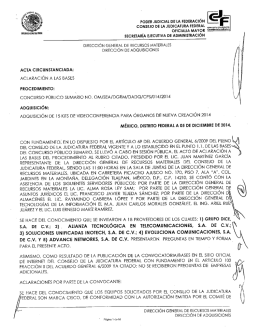Acta de Aclaraciones - Consejo de la Judicatura Federal