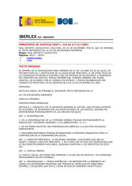 IBERLEX Ref. 1989/30361 MINISTERIO DE JUSTICIA (BOE n. 310