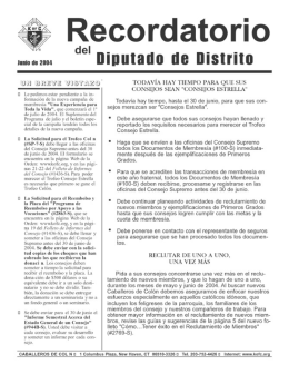 Recordatorio del Diputado de Distrito