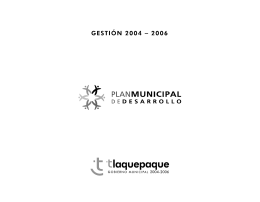 Plan Municipal de Desarrollo 2004