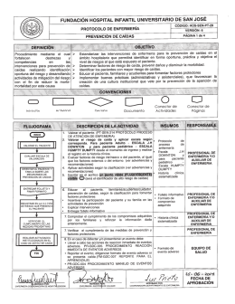 protocolo de prevención de caídas