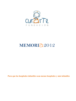 Memoria 2012 - Fundación curArte