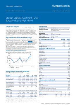Morgan Stanley Investment Funds Eurozone Equity Alpha Fund