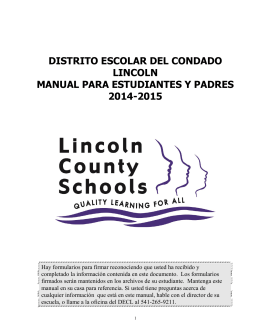 distrito escolar del condado lincoln manual para estudiantes