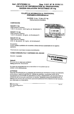 Ref.: RF270339/11 I3eg. I.S.P. N° B