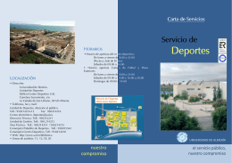 FOLLETO CARTA DE SERVICIOS SDEP