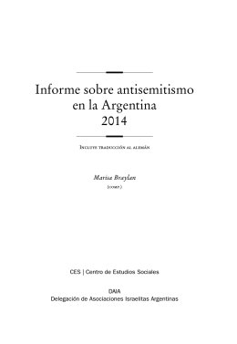 Informe sobre antisemitismo en la Argentina 2014