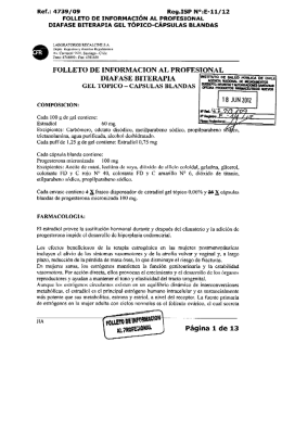 - Ref.: 4739/09 l REQ.ISP N°:E*11/12 FOLLETO DE INFORMACION