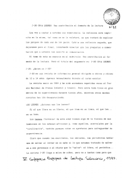 .I-2O CR¡`A LEONES: Una contribución al fomento de la lectura Les