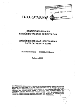 CAIXA CATALUN ` - CatalunyaCaixa