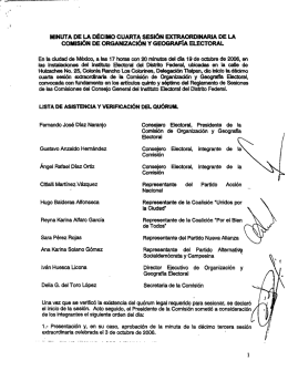 minuta - Instituto Electoral del Distrito Federal
