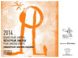 fulletó beques pilar juncosa 2014 - Fundació Pilar i Joan Miró a