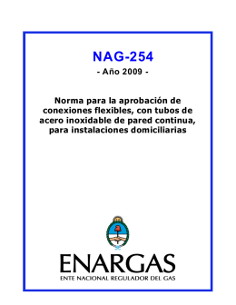 norma NAG-254 - Ente Nacional Regulador del Gas