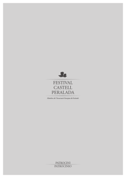the sponsor manual - Festival Castell de Peralada