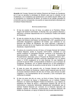 Acuerdo del Consejo General del Instituto Electoral del Estado de