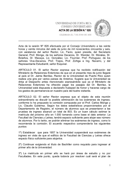 ACTA DE LA SESION Nº 0817 - Consejo Universitario